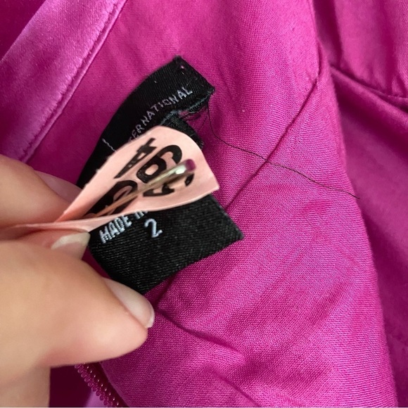 Moda International Pink 100% Silk Party Dress Halter Barbie Fit & Flare Size 2 - Picture 5 of 17